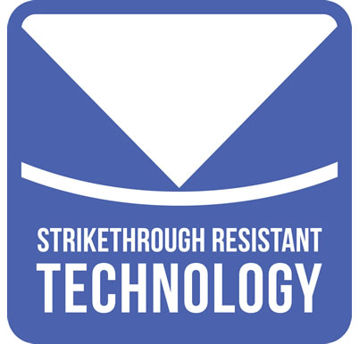 Capa opcional com Strikethrough Resistant Technology (SRT)